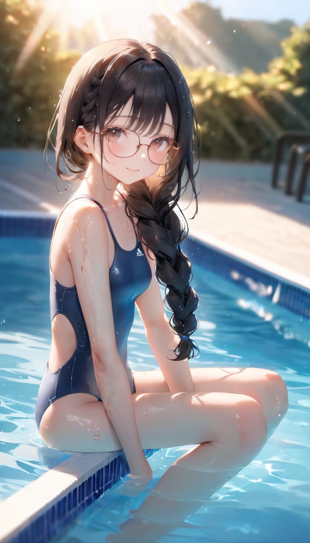 小夜のスク水