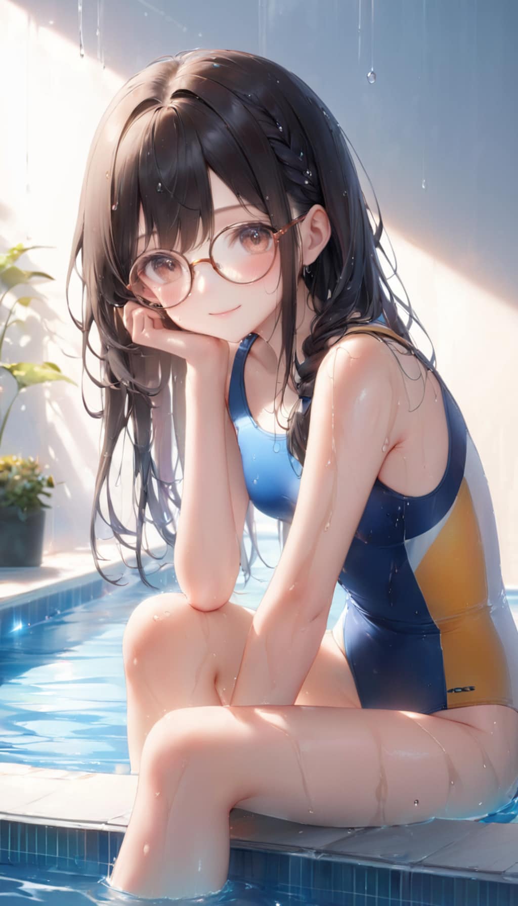 小夜のスク水