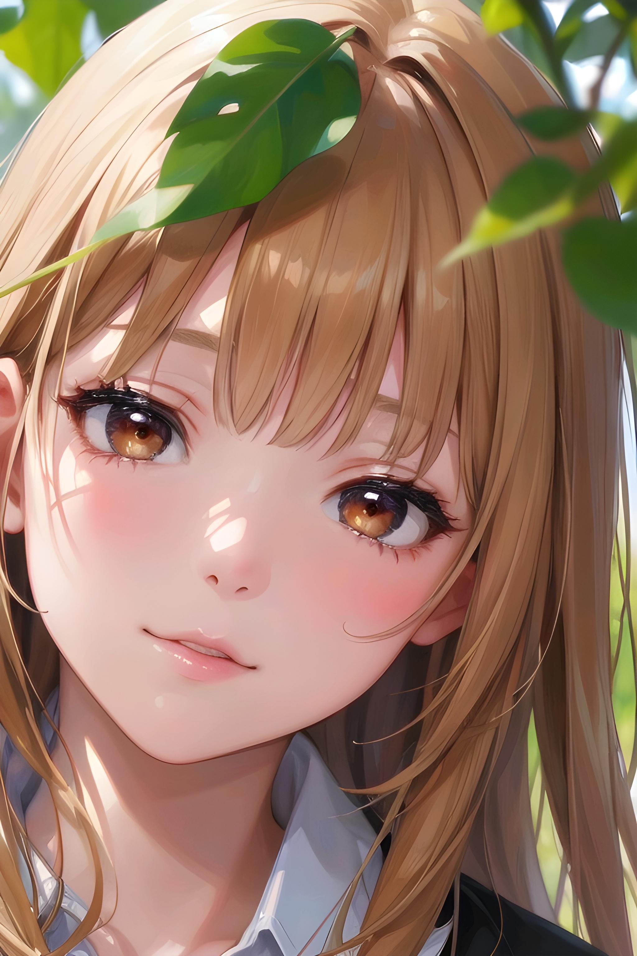 微笑みかける女の子