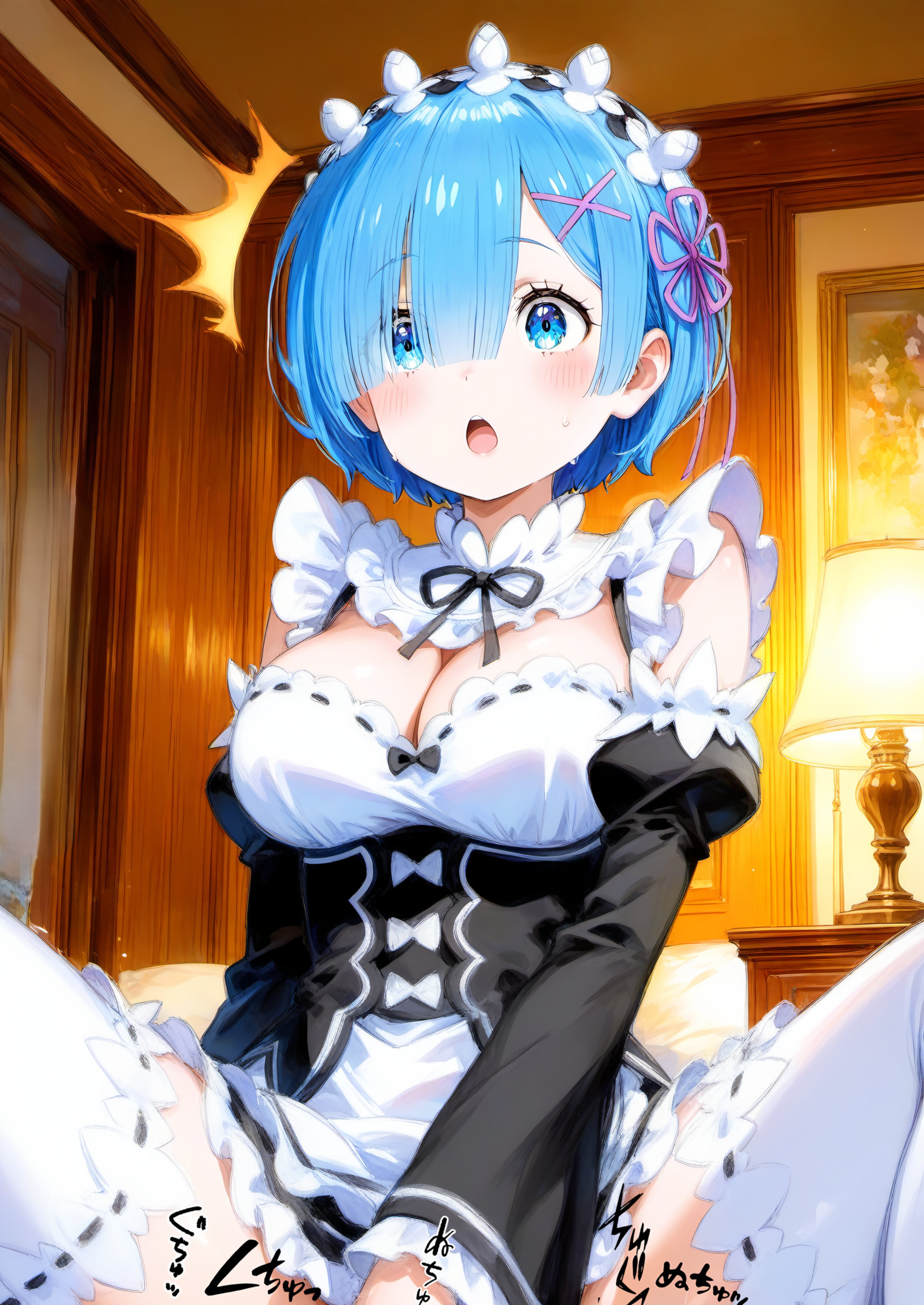 ノック無しでレムの部屋に突入