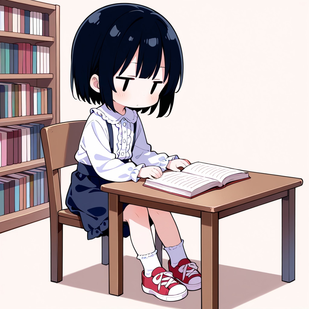 図書館で本を読む | の人気AIイラスト・グラビア