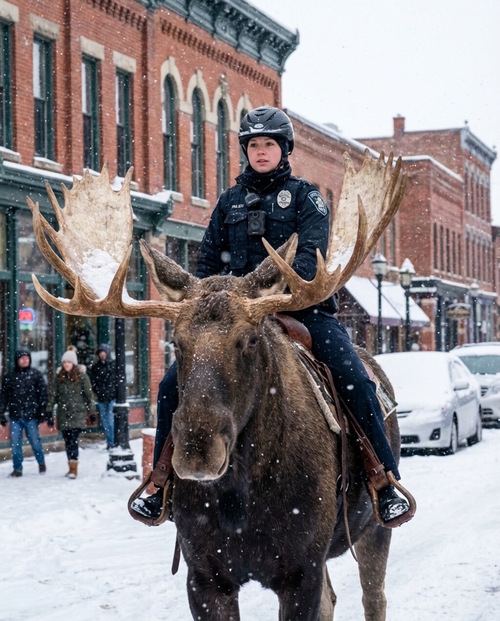 騎ヘラジカ警官