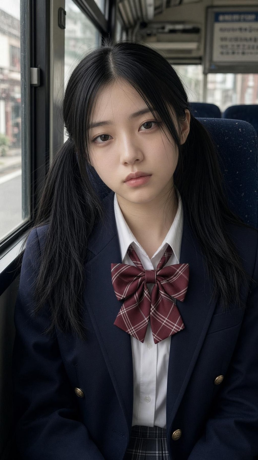 バスの女子高生
