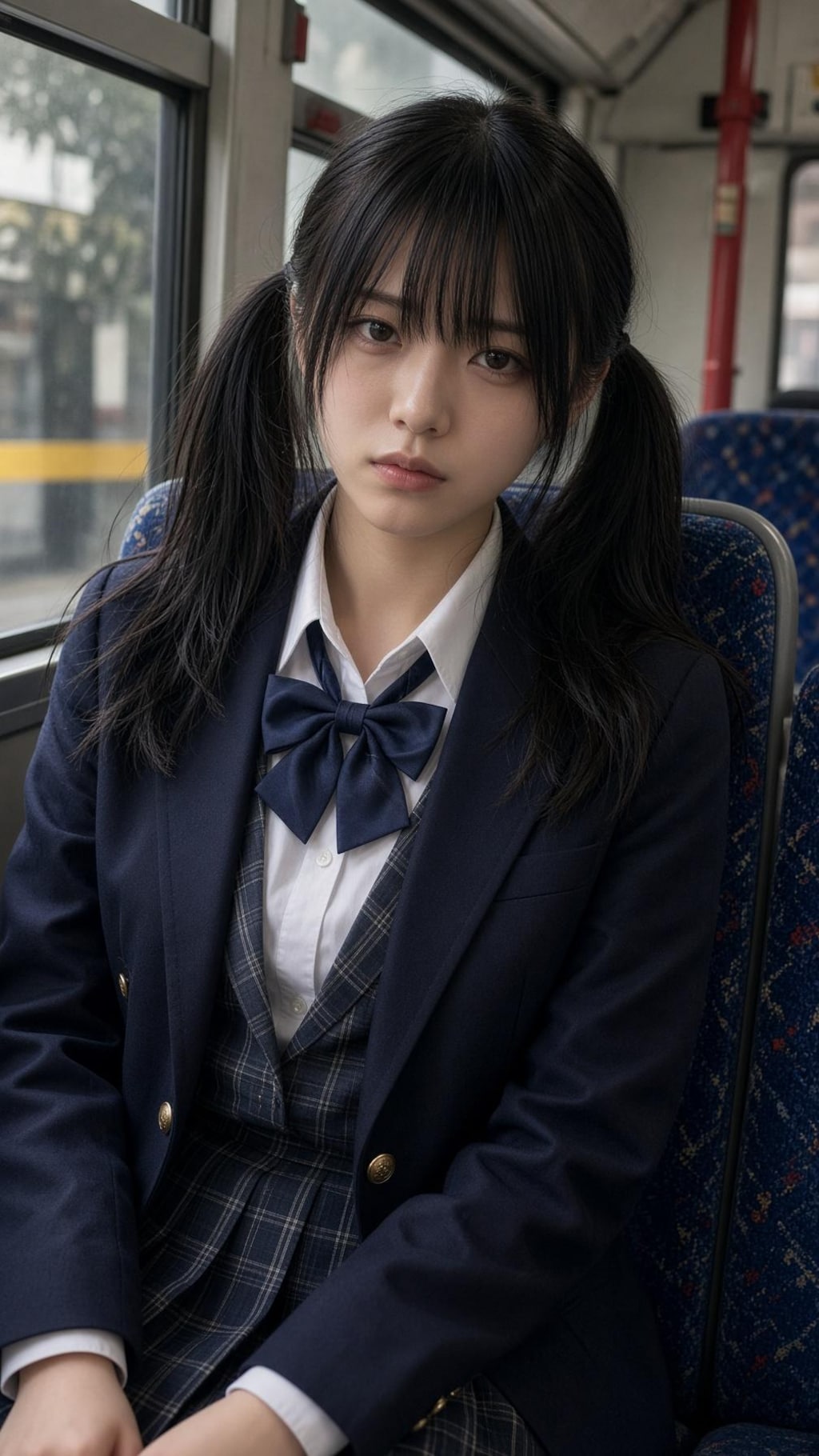 バスの女子高生