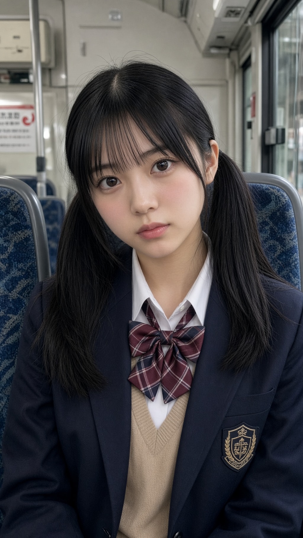バスの女子高生
