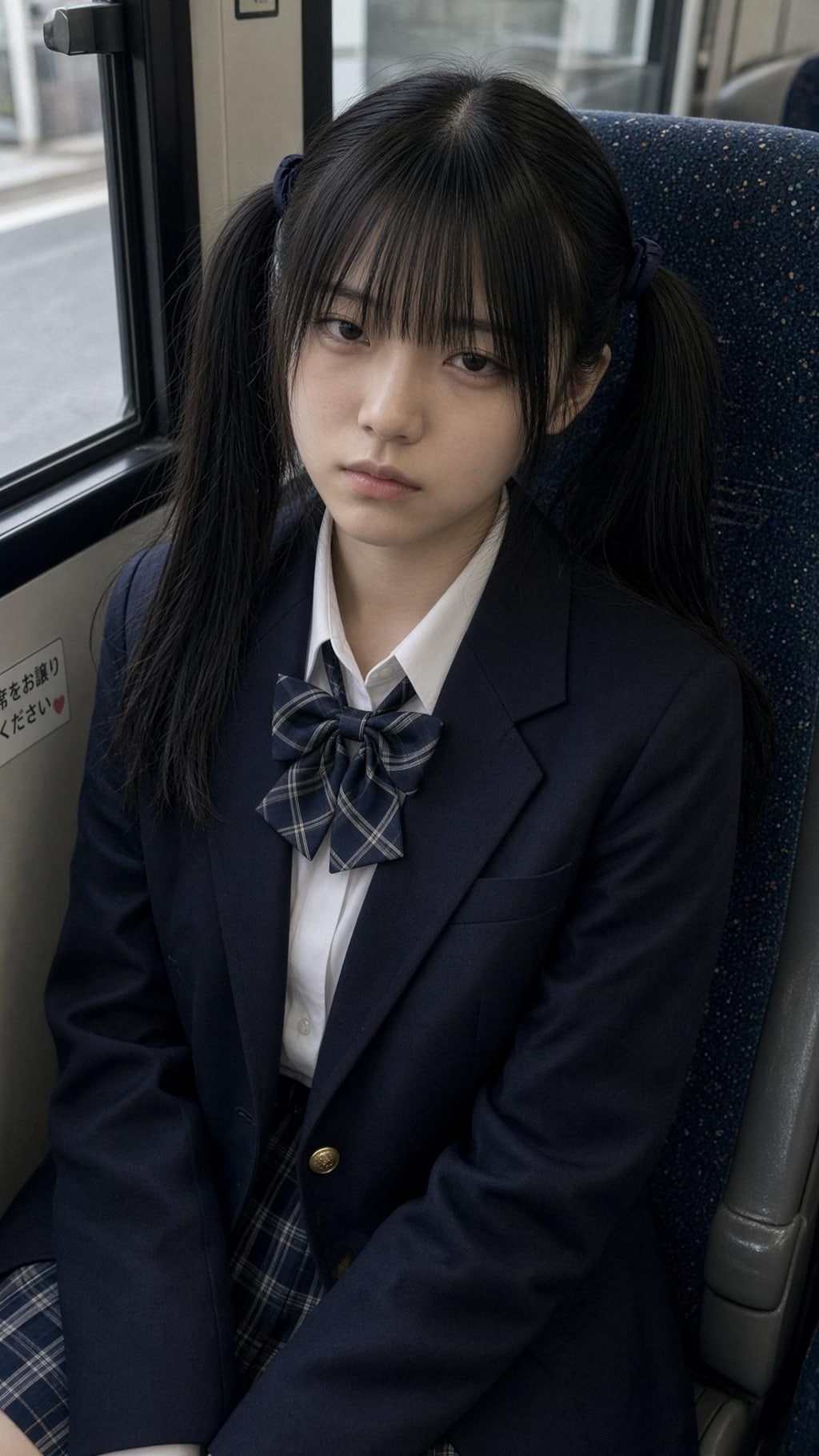 バスの女子高生