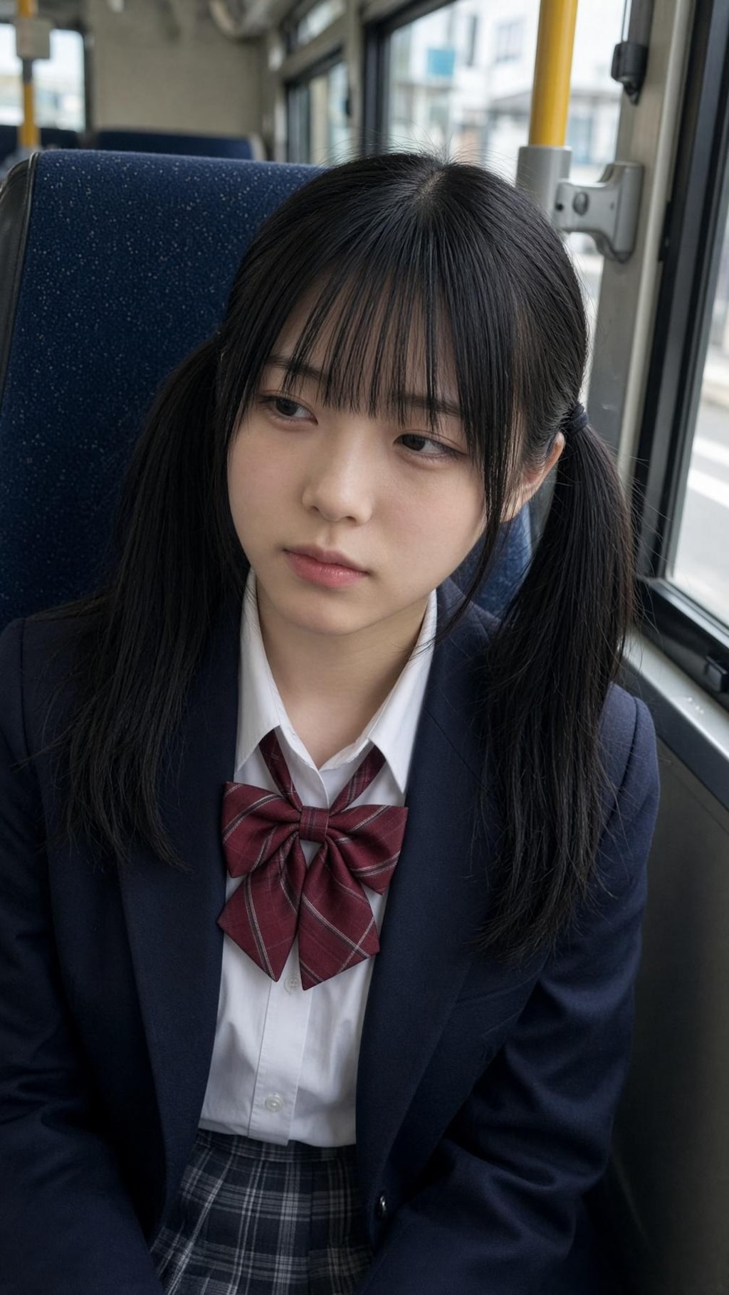 バスの女子高生