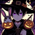 うさぎと、ハロウィンの黒髪短髪男性★その3(3枚) 4枚目
