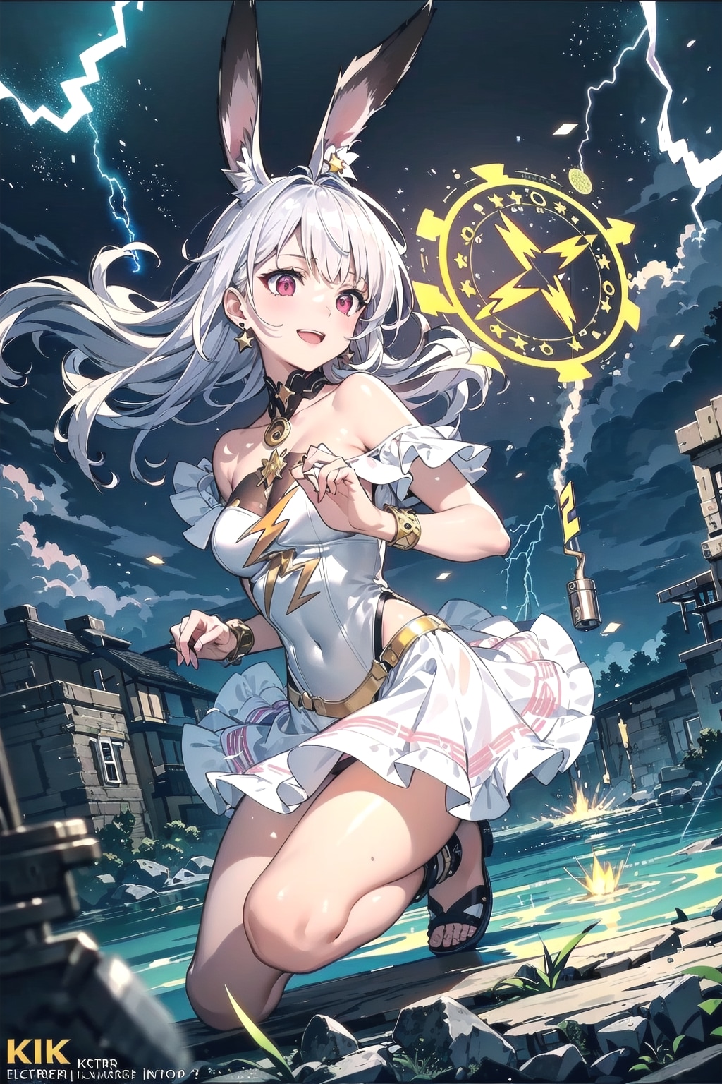 電撃ビリビリなのです⚡️🐰⚡️