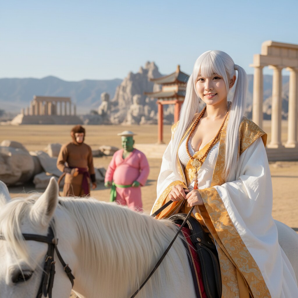 白ツイさん。2月4日。西の日。廃墟。砂漠 | の人気AIイラスト・グラビア