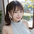 胸元が開いたセーター 9枚目