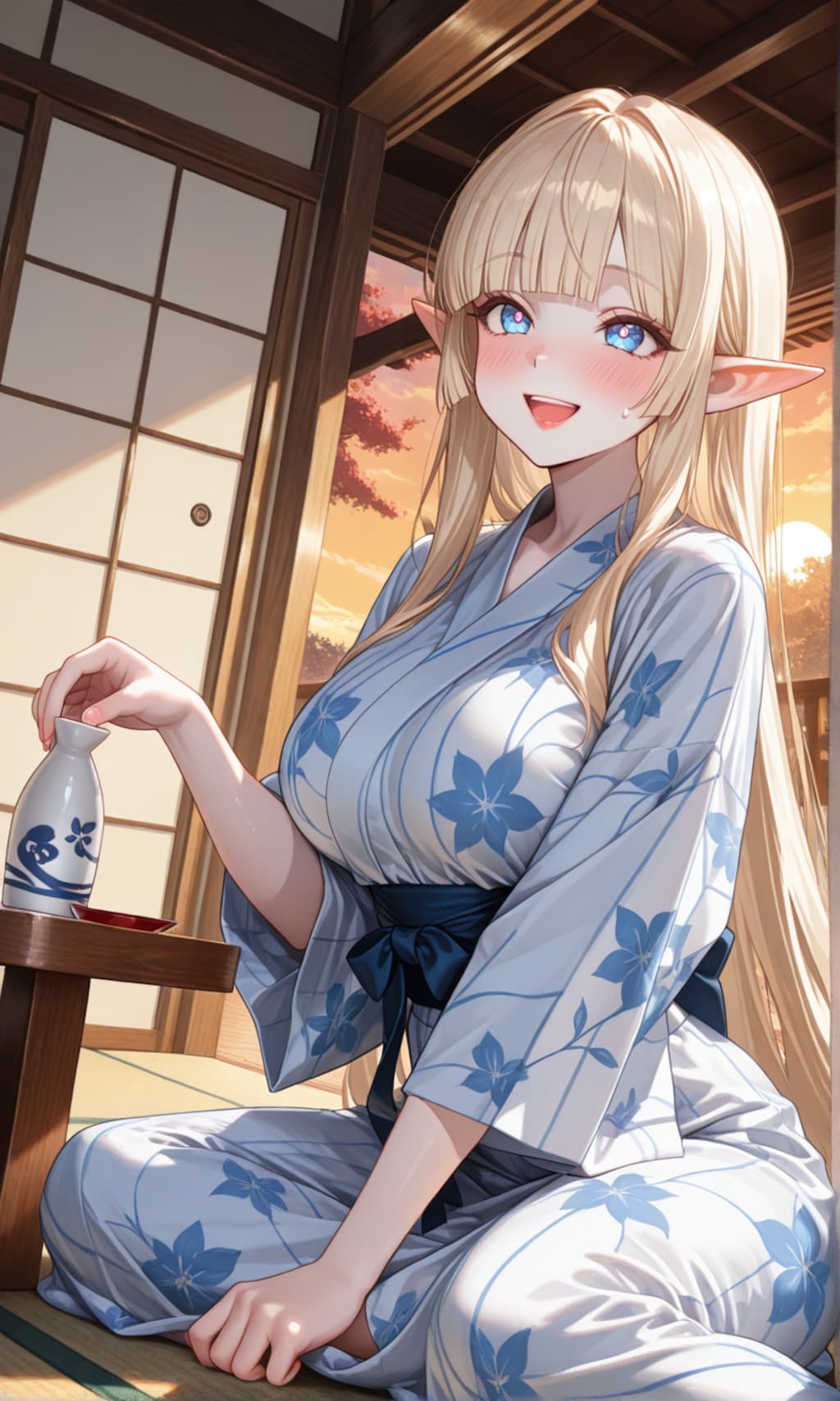 温泉旅館で