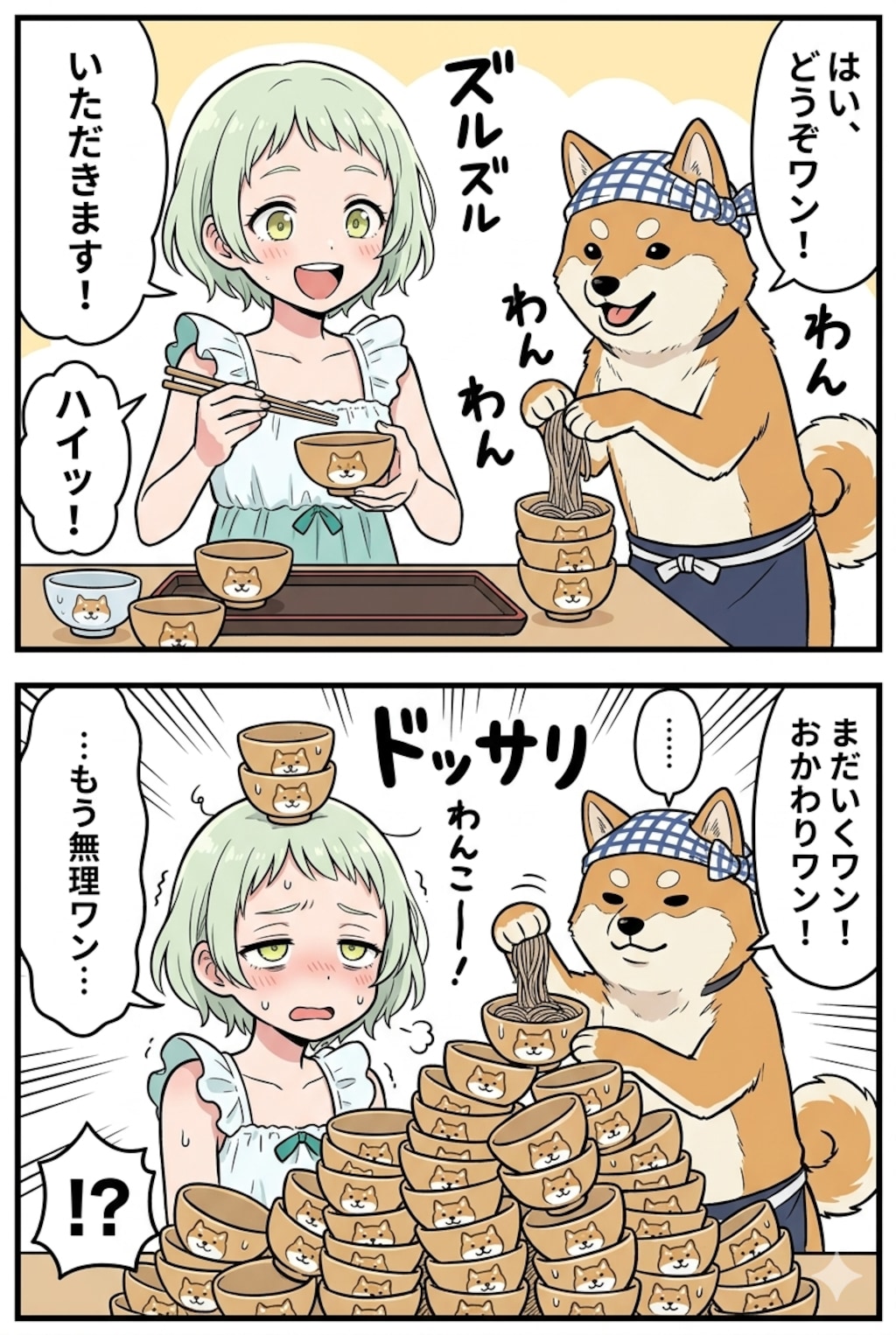 DAISYちゃんとわんこ蕎麦