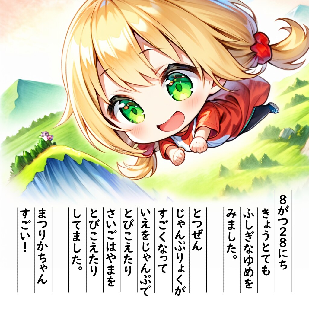 【絵日記】すっごいとぶよ