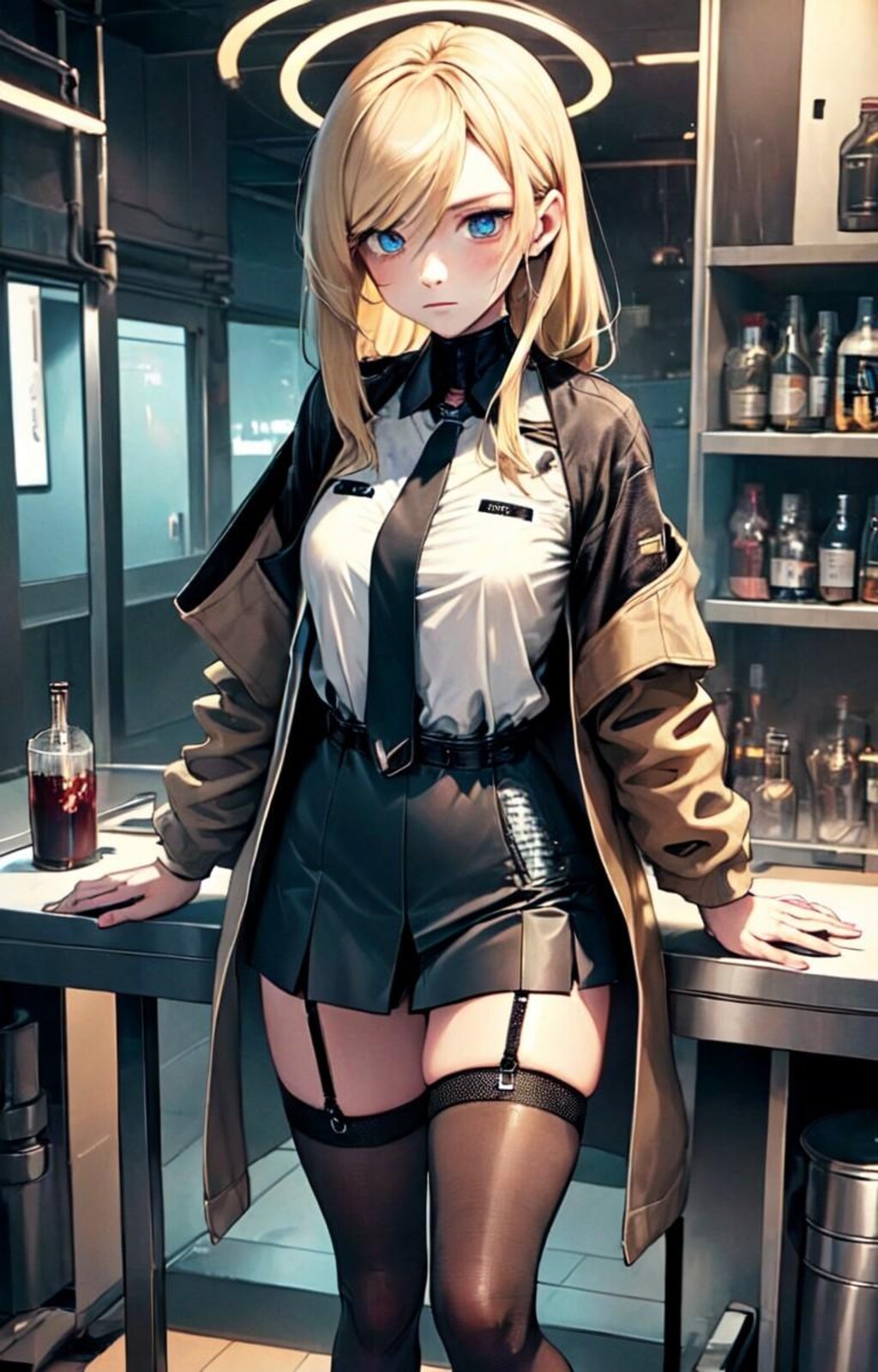 ショートバーに来た金髪少女