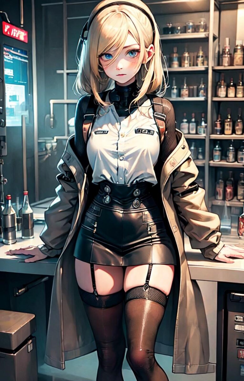 ショートバーに来た金髪少女