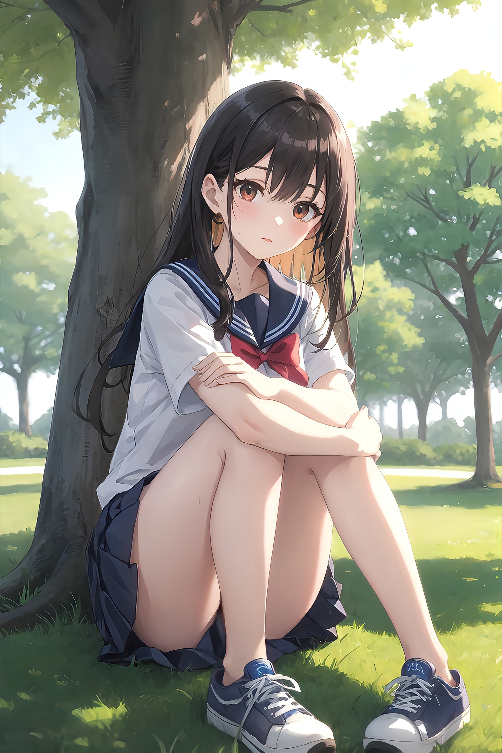 木陰で休憩