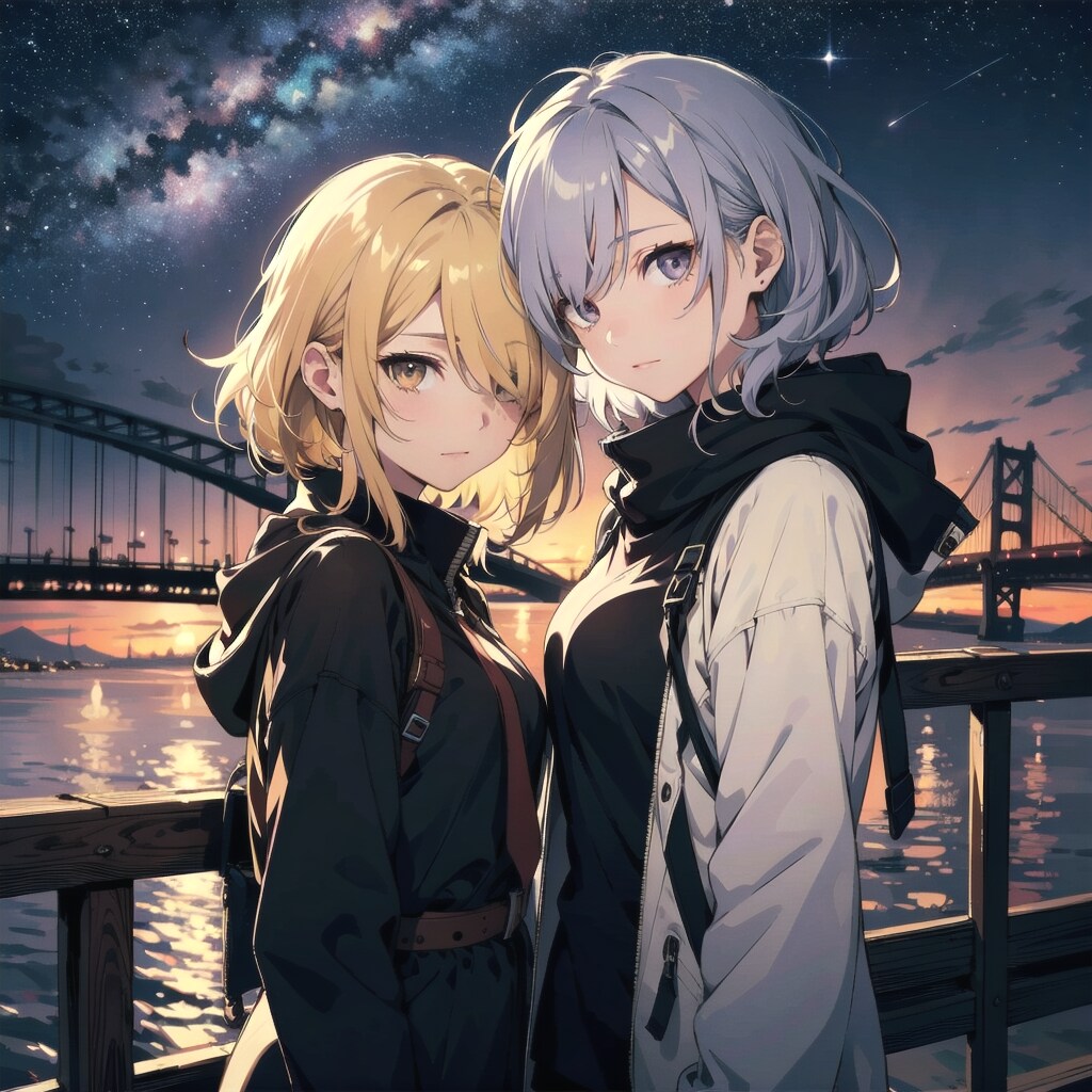 金と銀に輝く百合