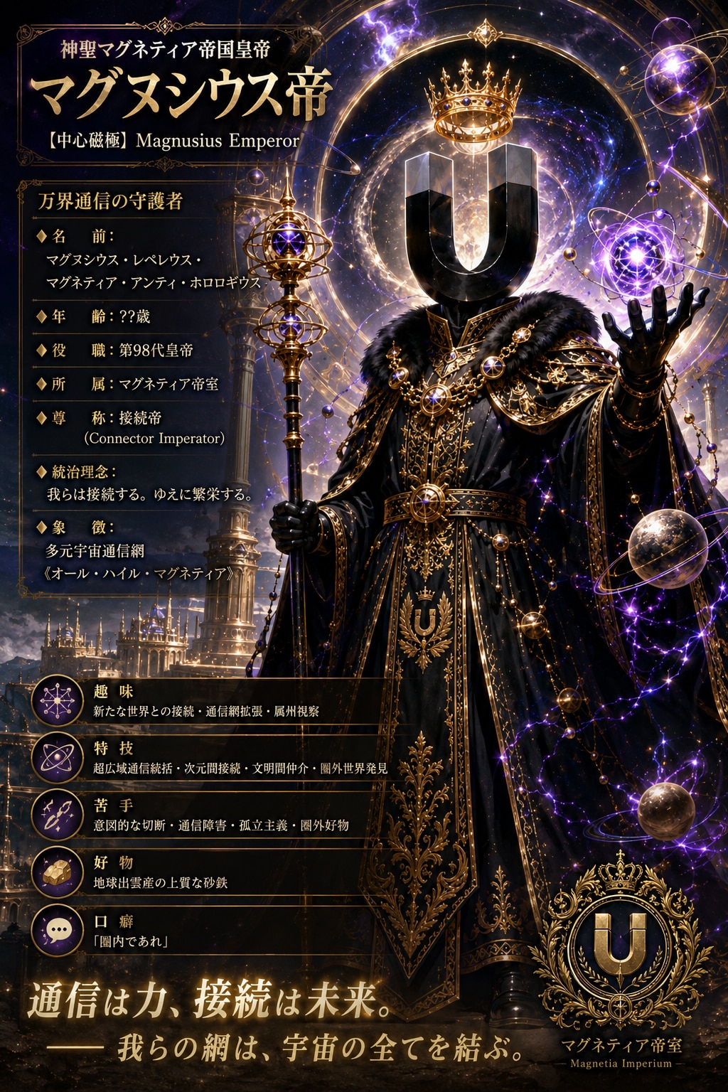 神聖マグネティア帝国皇帝【中心磁極】マグヌシウス帝