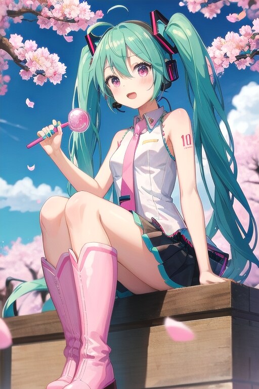 晴天の花見