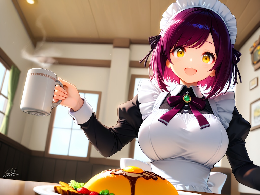 おはようございます（挨拶メイドの芽衣ちゃん）