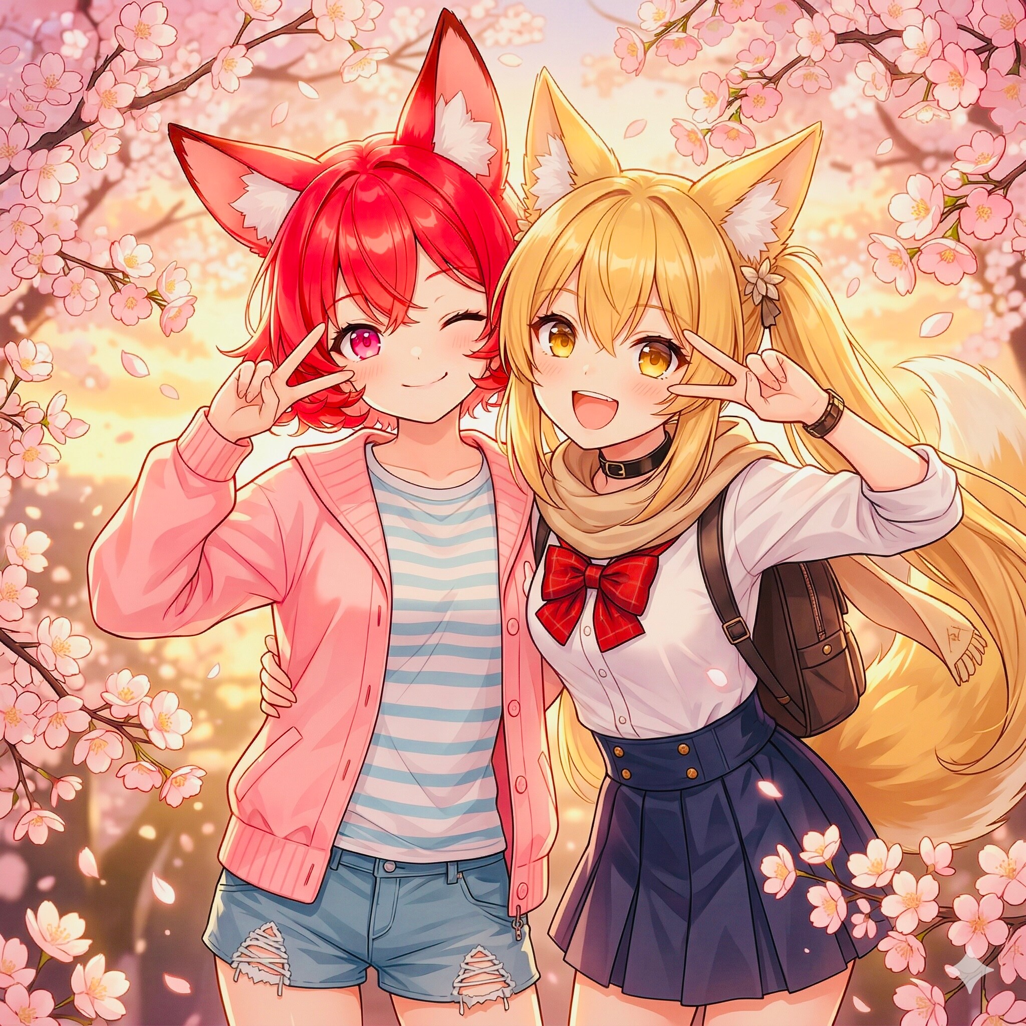 いわしまんさんの狐娘カエデちゃんに懐く