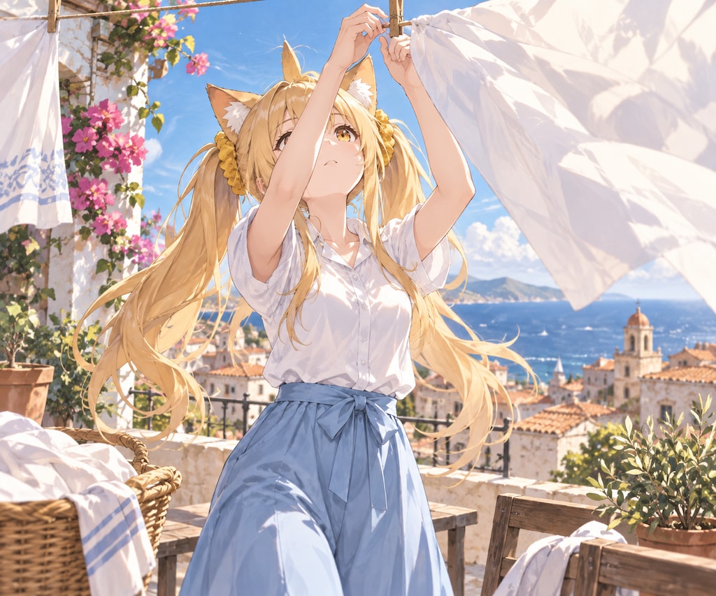 ミラの洗濯干し