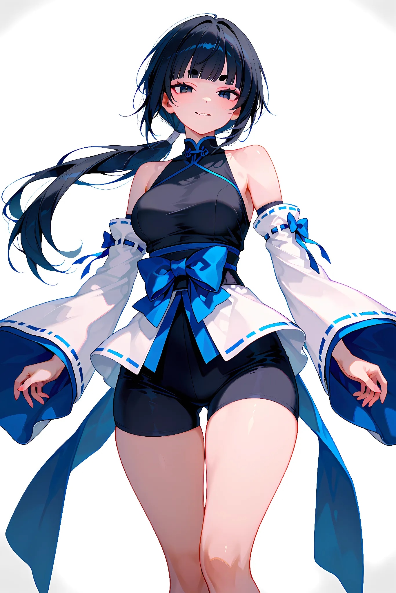 巫女（青）ちゃん | の人気AIイラスト・グラビア