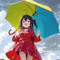 雨を楽しむうちの子 6枚目