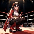 格闘四季(秋)　紅葉モチーフの女子プロレスラー 6枚目