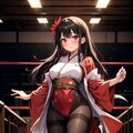 格闘四季(秋)　紅葉モチーフの女子プロレスラー 2枚目