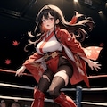格闘四季(秋)　紅葉モチーフの女子プロレスラー 8枚目