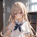 金髪ロングJK 2枚目