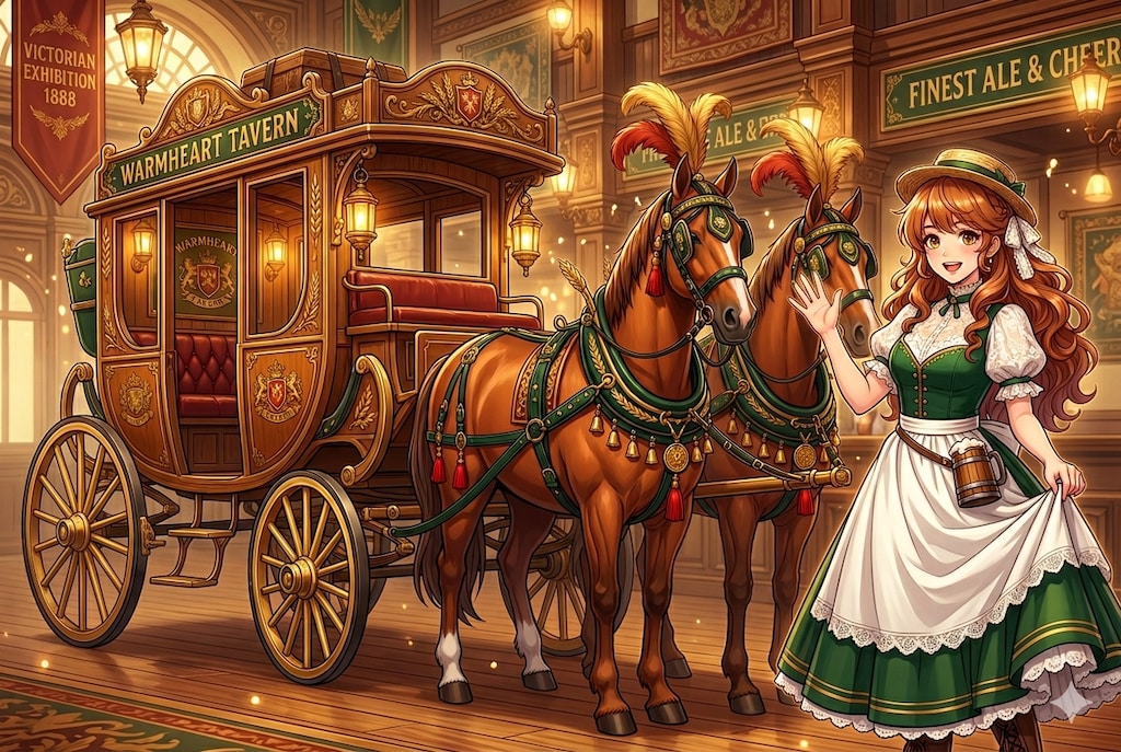 出展："Golden Hearth Tavern" Concept Landau Carriage - Lord Bartholomew "Bart" Warmheart, the Genial Ea