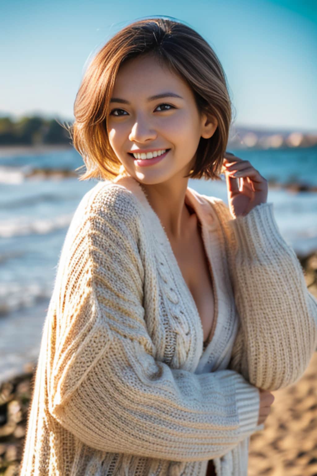 美熟女　ニット