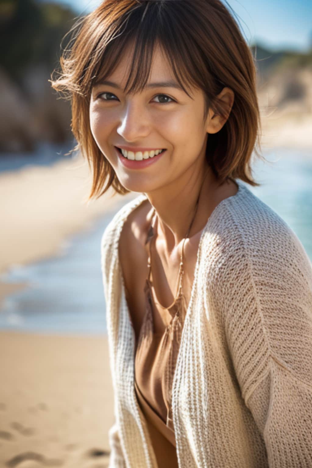 美熟女　ニット