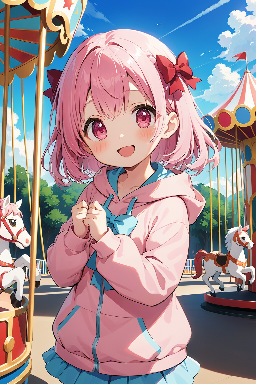 遊園地に連れてきてくれてありがとう