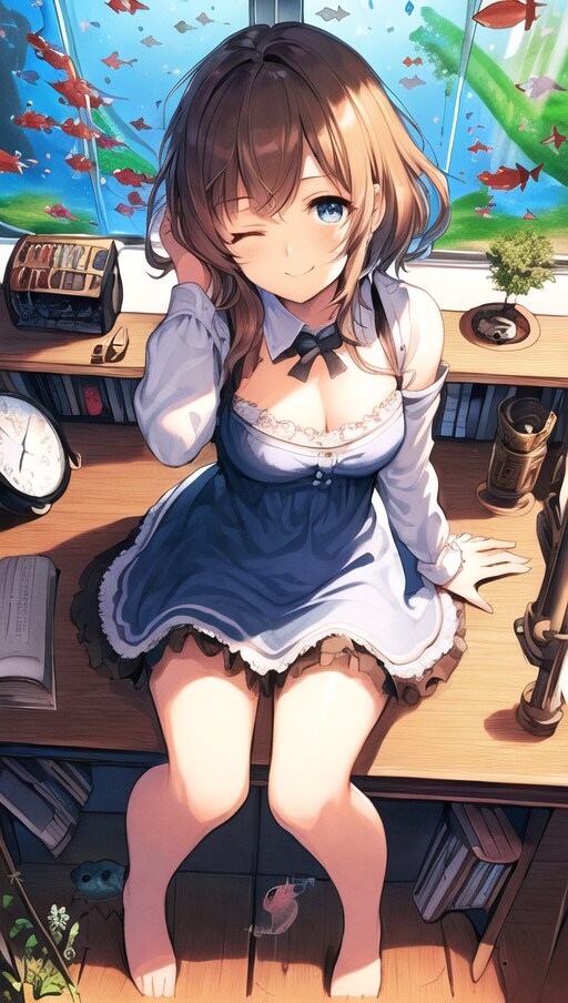 自宅に大きな水槽があります
