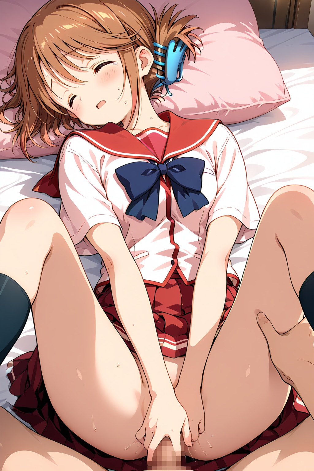 開脚する愛佳