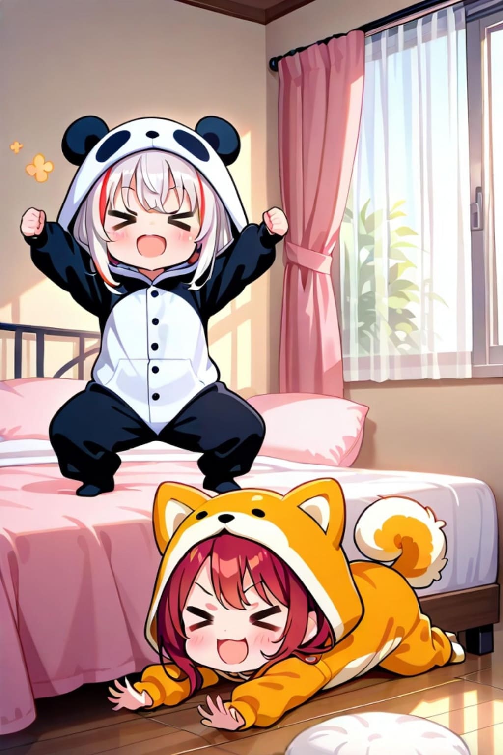 柴犬ちゃんとパンダちゃん