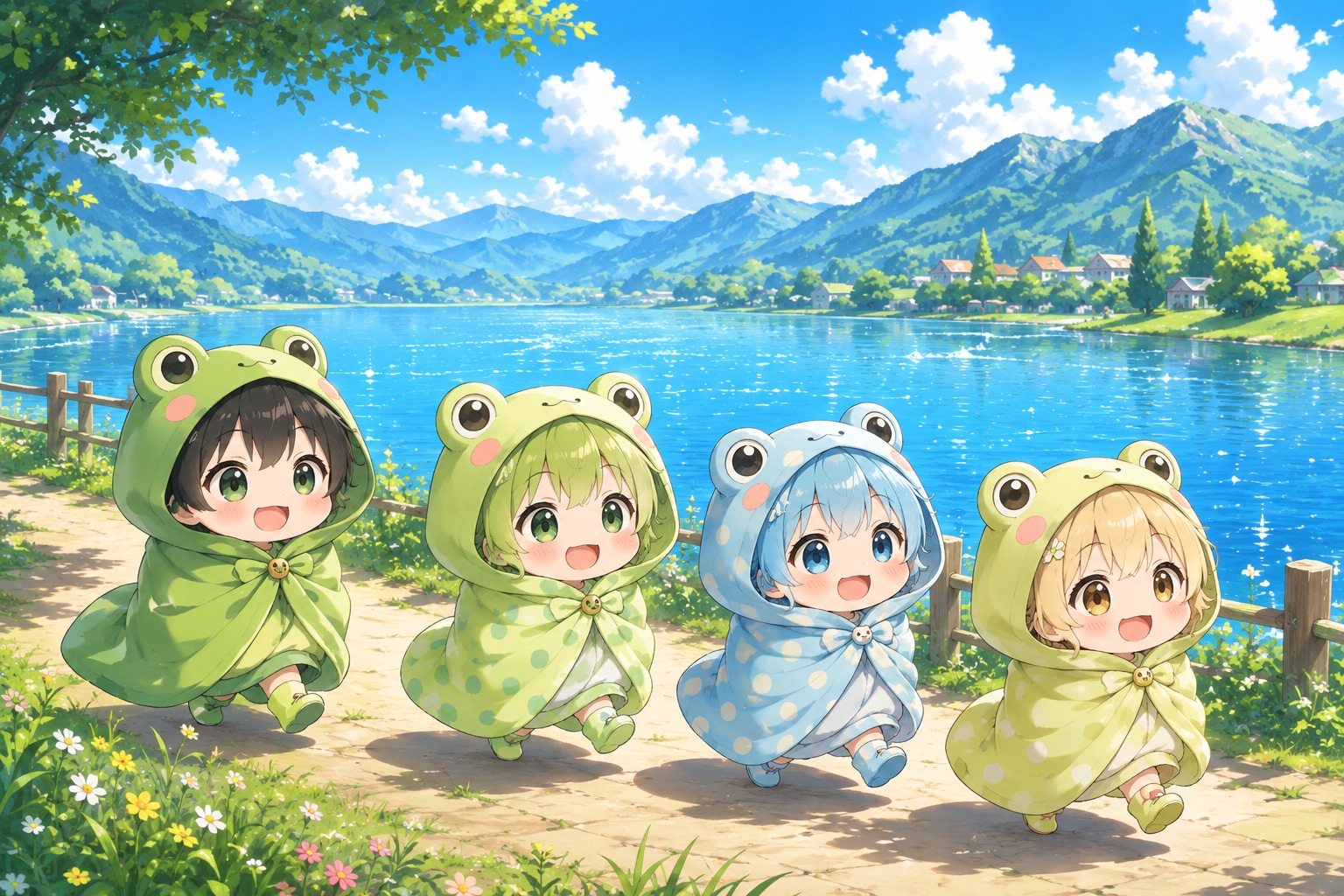 蛙着包みちびちゃんずの行進
