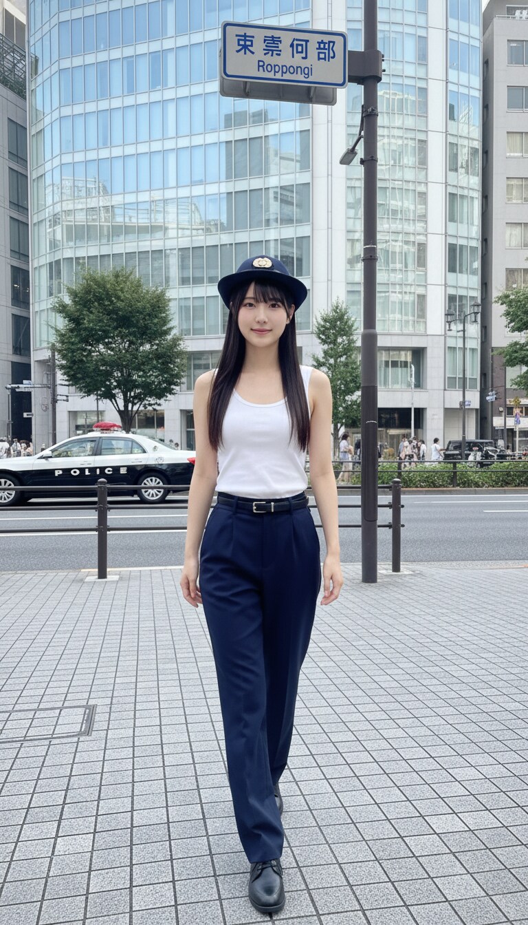 Gemini実写特集　かっこかわいい婦警愛崎咲綺の六本木パトロール