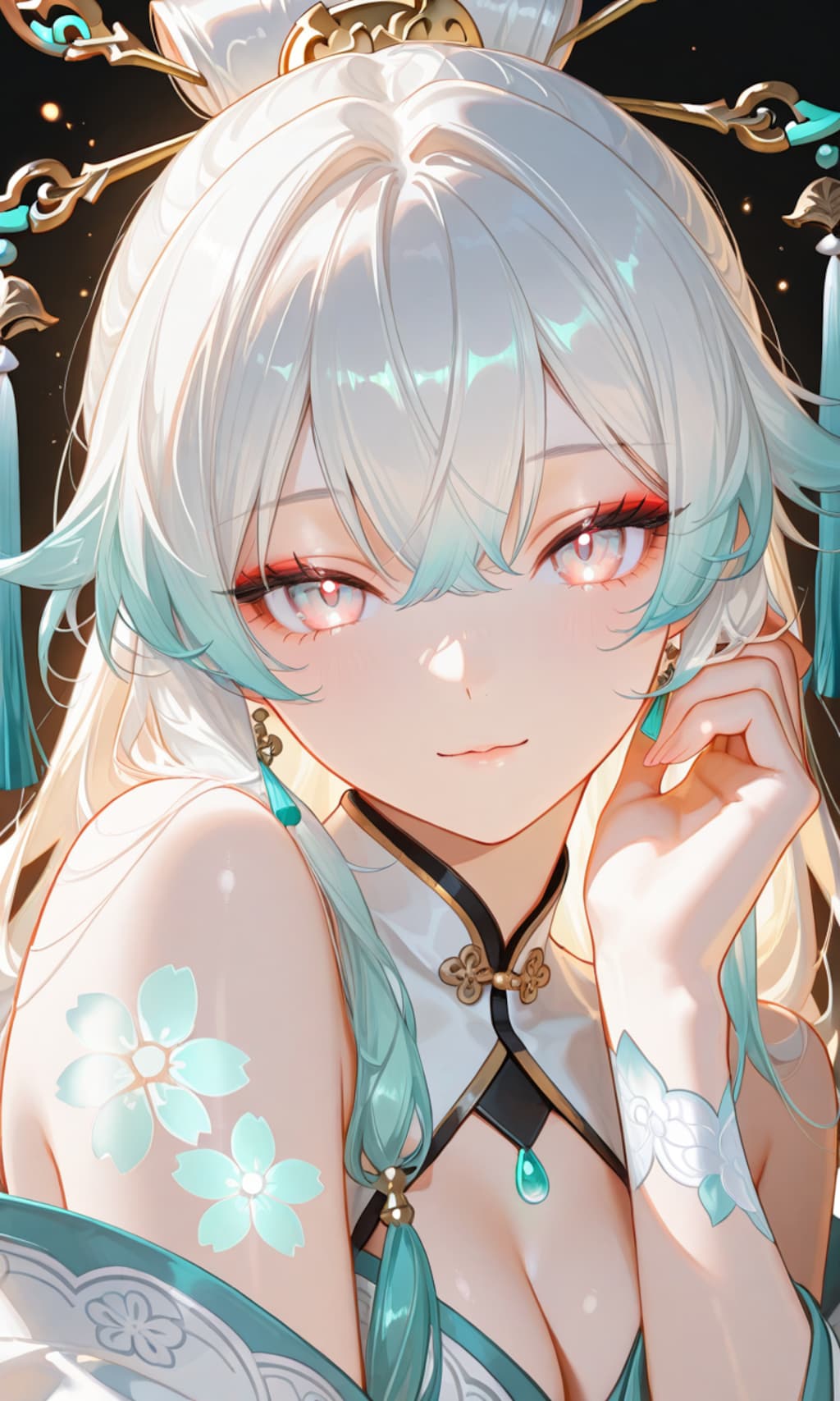 見つめる