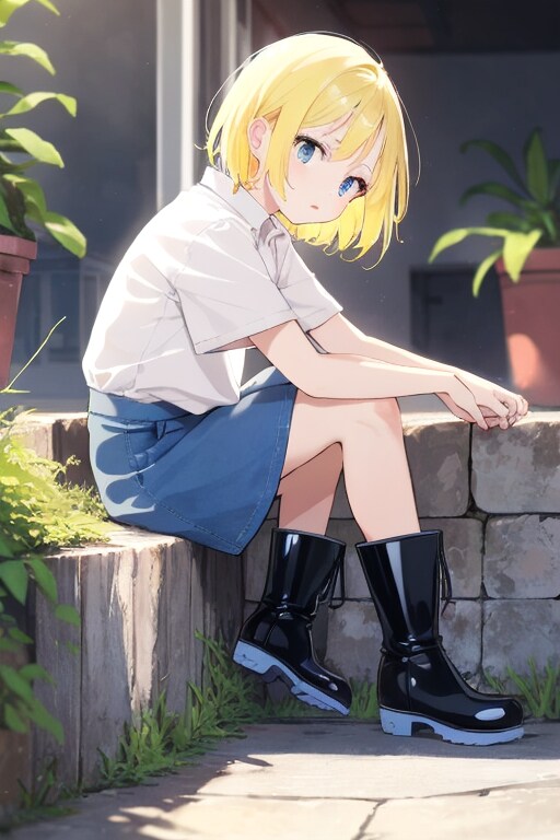 AQUAでブーツな娘 | の人気AIイラスト・グラビア