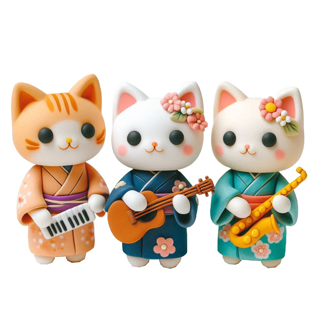 猫の雛人形・１