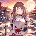 鎧姿の心実(ちちぷい版) 2枚目