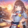鎧姿の心実(ちちぷい版) 3枚目