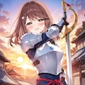 鎧姿の心実(ちちぷい版) 4枚目