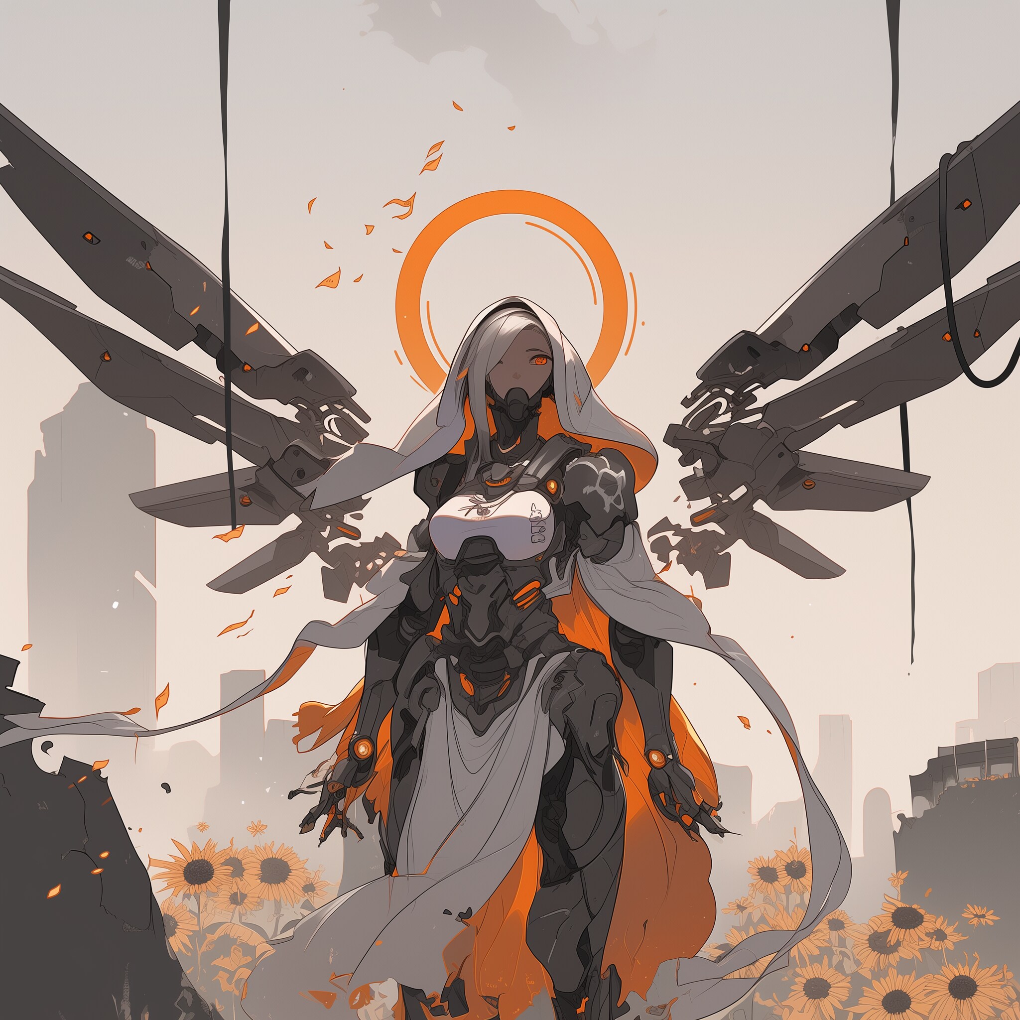 ひまわりの道で、神とあいおうた。 | の人気AIイラスト・グラビア