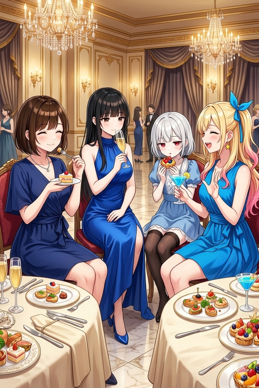 うちの子青いドレス | の人気AIイラスト・グラビア